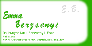 emma berzsenyi business card